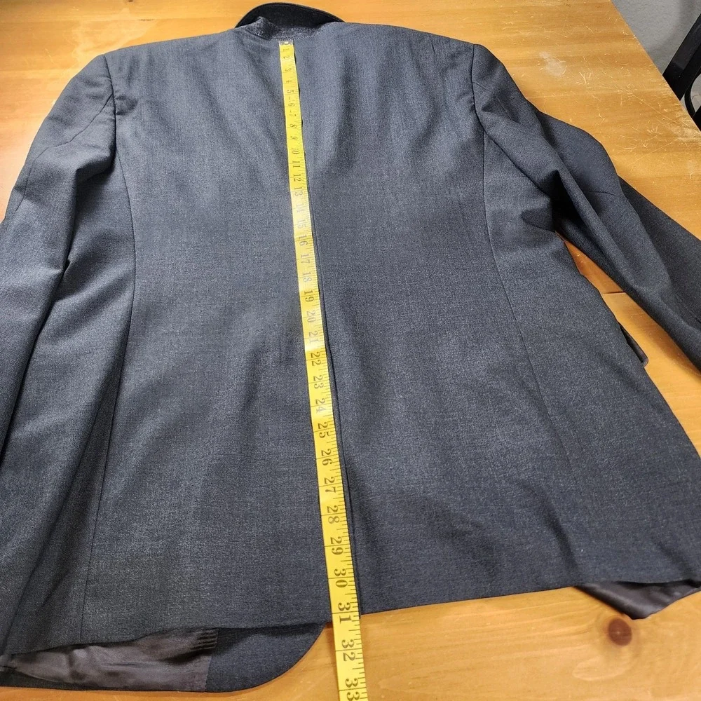 Brooks Brothers 346 Suit Jacket Men's 44R Gray Wool Blend‎ Stretch Career Office